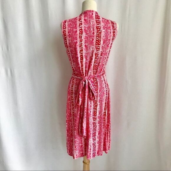 Diane Von Furstenberg Red/Pink Wrap Dress Size 2 - Picture 6 of 11